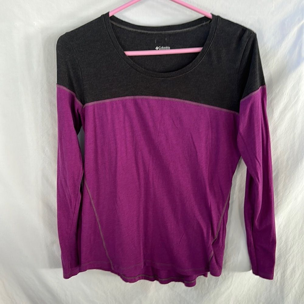 Columbia purple and gray long sleeve tshirt